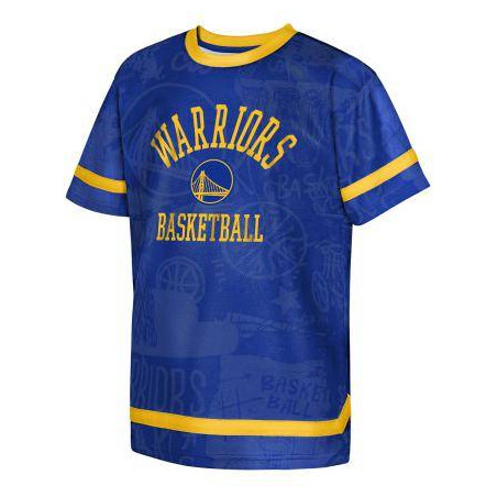 Surmaillot NBA Enfant Golden State Warriors Outerstuff Getting Up Bleu