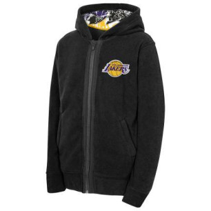 Kids' Outter Stuff NBA Key Line Sherpa Full Zip Fleece Los Angeles Lakers