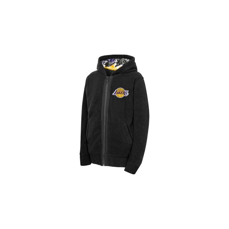 Kids' Outter Stuff NBA Key Line Sherpa Full Zip Fleece Los Angeles Lakers