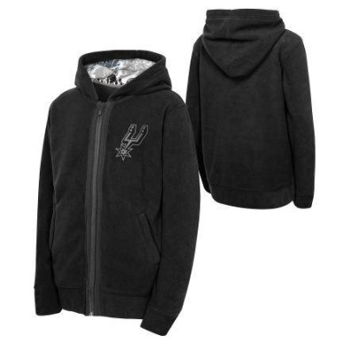 Kids' Outter Stuff NBA Key Line Sherpa Full Zip Fleece San Antonio Spurs