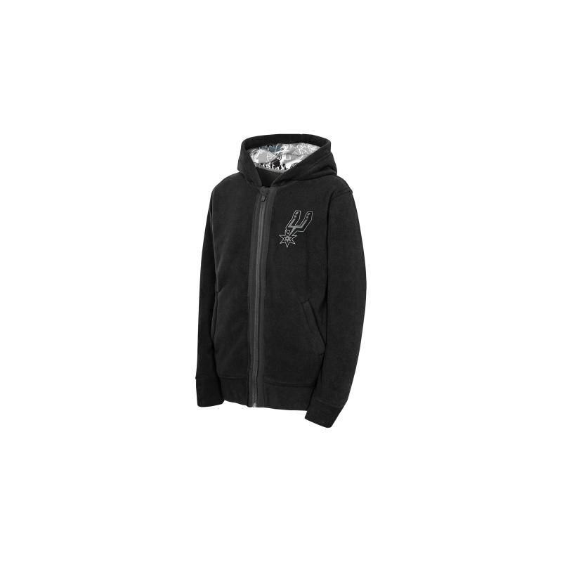 Kids' Outter Stuff NBA Key Line Sherpa Full Zip Fleece San Antonio Spurs
