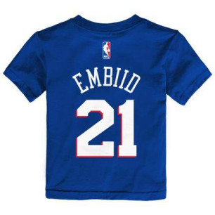 T-shirt NBA Joel Embiid Philadelphia 76ers Outerstuff Bleu pour enfant
