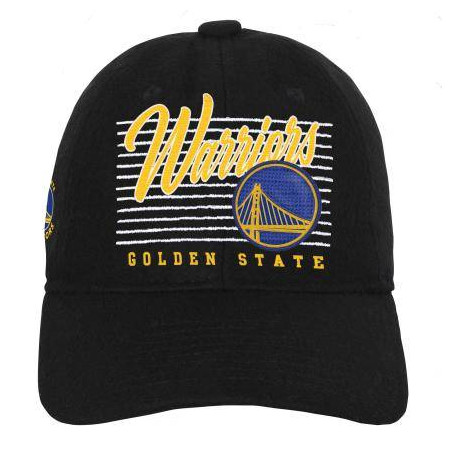 Boy's Outerstuff Retro Wooly Dad Cap NBA Golden State Warriors Black