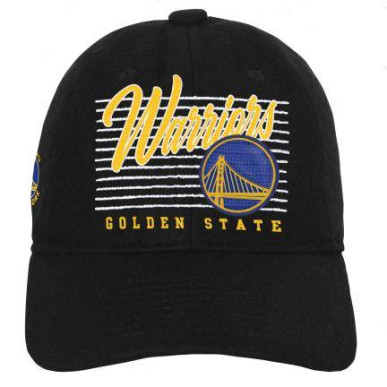 Boy's Outerstuff Retro Wooly Dad Cap NBA Golden State Warriors Black