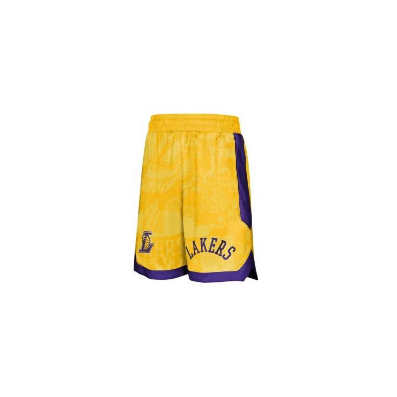 Short NBA Enfant Los Angeles Lakers Outerstuff Street art Jaune