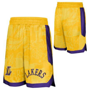 Pantalón corto Niño NBA Los Angeles Lakers Outerstuff Street Art amarillo