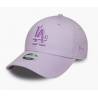 Women's New Era League Essential 9Forty hat MLB Los Angeles Dodgers Purple