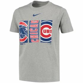 T-shirt MLB niño Chicago Cubs Nike 3Peat Team Logo Legend Gris