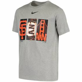 T-shirt MLB niño San Francisco Giants Nike 3Peat Team Logo Legend Gris
