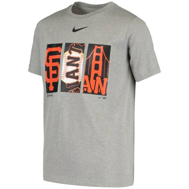 Kid's Nike 3Peat Team Logo Legend T-shirt MLB San Francisco Giants Grey