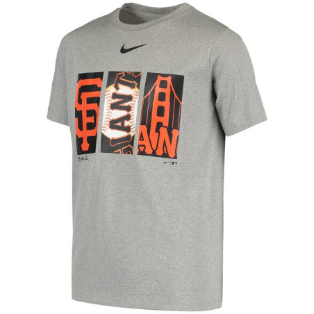 T-shirt MLB niño San Francisco Giants Nike 3Peat Team Logo Legend Gris