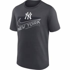 T-Shirt MLB Enfant New York Yankees Nike Pop Swoosh Town Gris