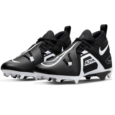 Zapatillas de Fútbol Americano Moldeados Nike Alpha Menace Pro 3 Negro Blanco