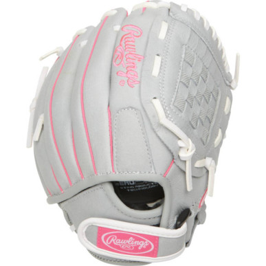 Youth's Rawlings 100P baseball glove Pink
