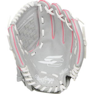 Youth's Rawlings 100P baseball glove Pink