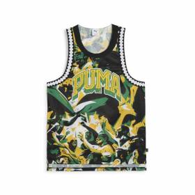 Men's Puma Rival rage AOP Basketball Jersey Green