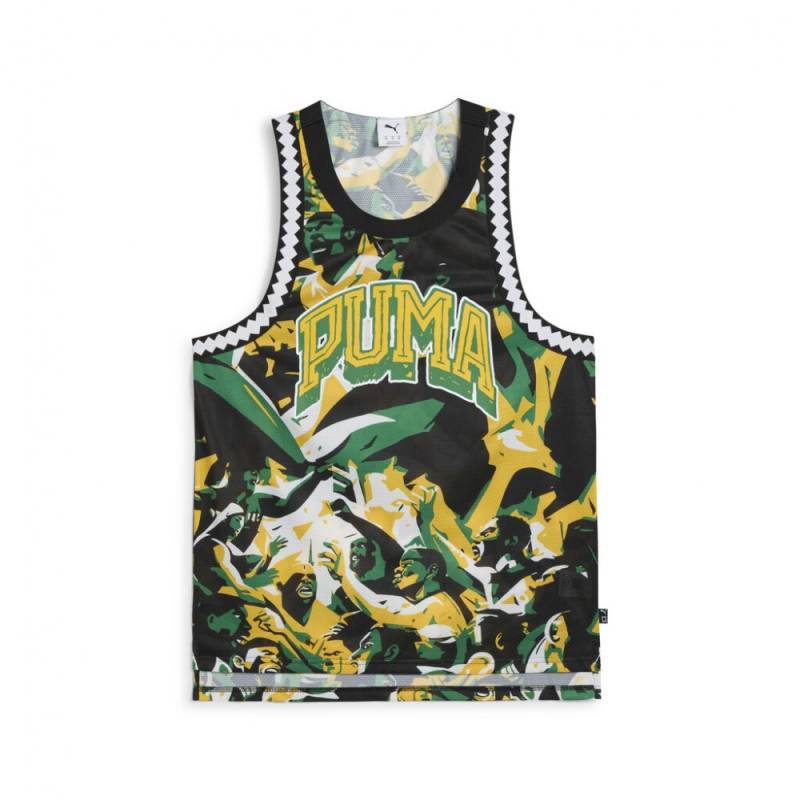 Camiseta de Baloncesto Puma Rival rage AOP Verde