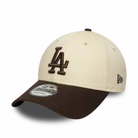 Gorra MLB Side Patch New Era Los Angeles Dodgers 9Forty crema
