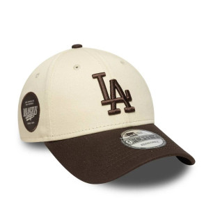 Casquette MLB Los Angeles Dodgers New Era Side Patch 9Forty Crème