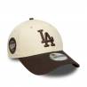 Gorra MLB Side Patch New Era Los Angeles Dodgers 9Forty crema