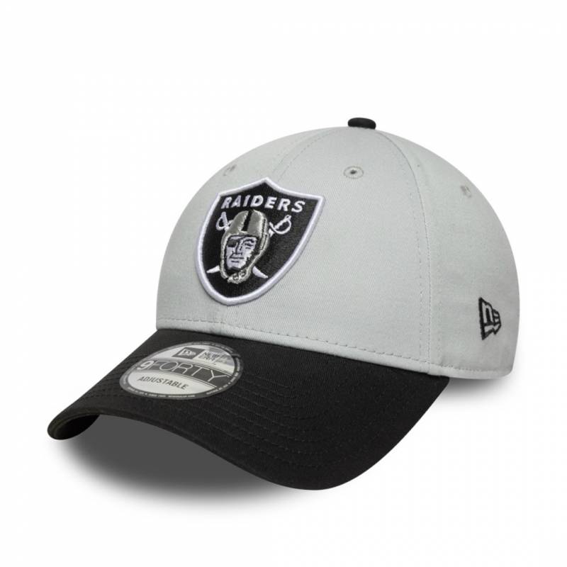 Casquette NFL Las Vegas Raiders New Era Side patch 9FORTY Gris