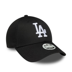 Gorra MLB Los Angeles Dodgers New Era League Essential 9Forty Negra Mujer