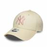 Casquette MLB New York Yankees New Era League Essential 9Forty Crème pour Femme
