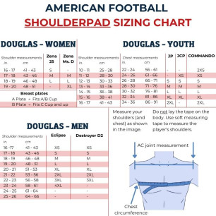Épaulière de Football Americain Douglas Commando pour enfant