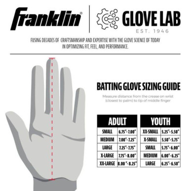 Guantes de Batting Franklin 2nd Skinz Drip Negro