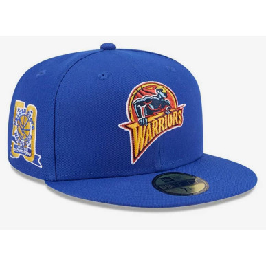 Casquette NBA Golden State Warriors New Era Hardwood Classic 59FIFTY Bleu