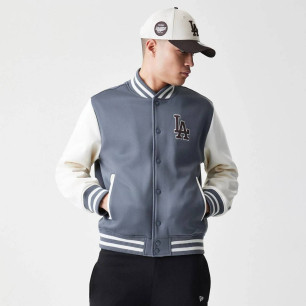 Bomber MLB Los Angeles Dodgers New Era Panel Gris