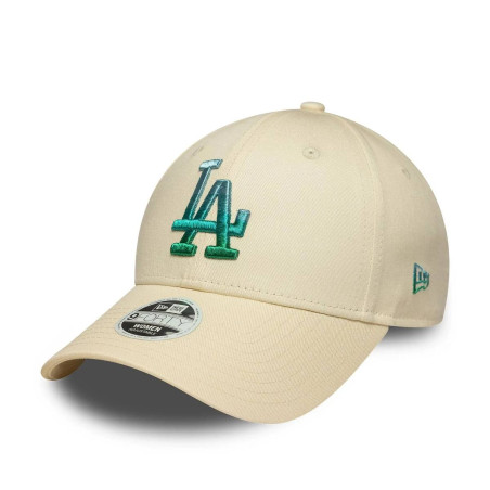 Casquette MLB Los Angeles Dodgers New Era Metallic Logo 9Forty Beige Femme