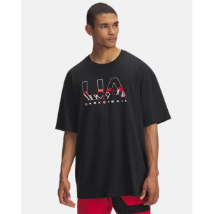 Men's Under Armour Hoops Branded Heavyweight T-shirt Black