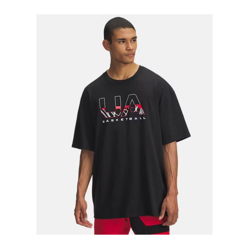 T-shirt Under Armour Hoops Branded Heavyweight negro T-shirt Under Armour Hoops Branded Heavyweight negro