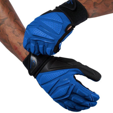 Guantes de futbol americano Cutters the Force 6.0 Lineman Azul