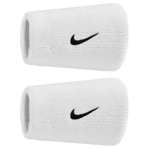 Muñequeras Nike Swoosh Classic Doublewide Blancas