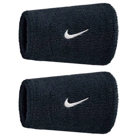 Poignets éponges Nike Swoosh Classic Doublewide Noir