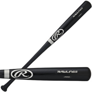 Batte de Baseball en bois de frêne Rawlings Adirondack Noir