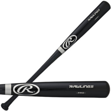 Rawlings Adirondack Ash Wood Baseball Bat Black