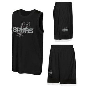 Conjunto NBA San Antonio Spurs Outerstuff Poly negro para nino