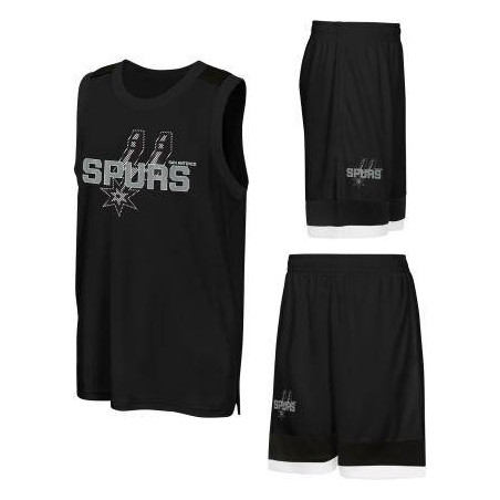 Maillot et Short NBA San Antonio Spurs Outerstuff Poly Noir pour enfant