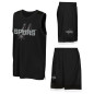 Maillot et Short NBA San Antonio Spurs Outerstuff Poly Noir pour enfant Maillot et Short NBA San Antonio Spurs Outerstuff Poly Noir pour enfant
