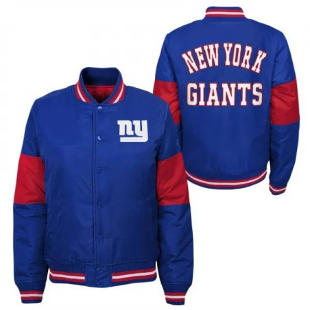 Kid's Outerstuff Varsity Jacket New York Giants NFL Blue
