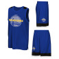 Conjunto NBA Golden State Warriors Outerstuff Poly Azul para adolescente Conjunto NBA Golden State Warriors Outerstuff Poly Azul para adolescente