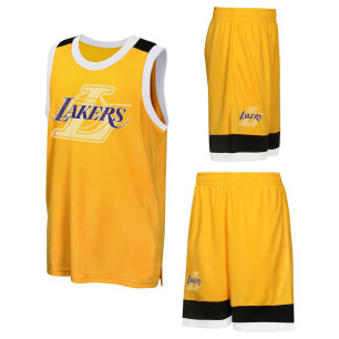 Youth's Outerstuff Top and short Poly NBA Los Angeles Lakers Yellow