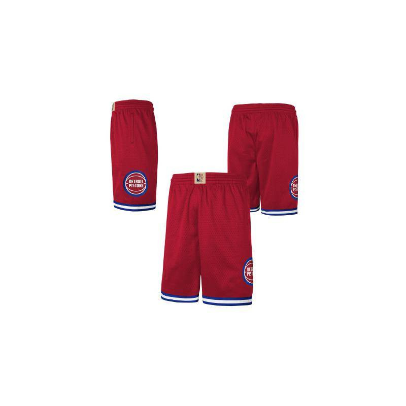 Short NBA Detroit Pistons Mitchell & Ness Rojo para niño Short NBA Detroit Pistons Mitchell & Ness Rojo para niño