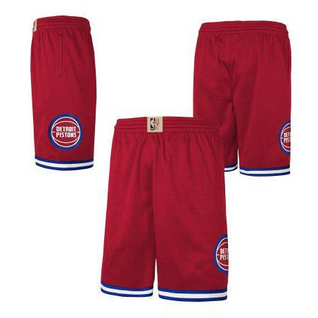 Short NBA Detroit Pistons Mitchell & Ness Rojo para niño