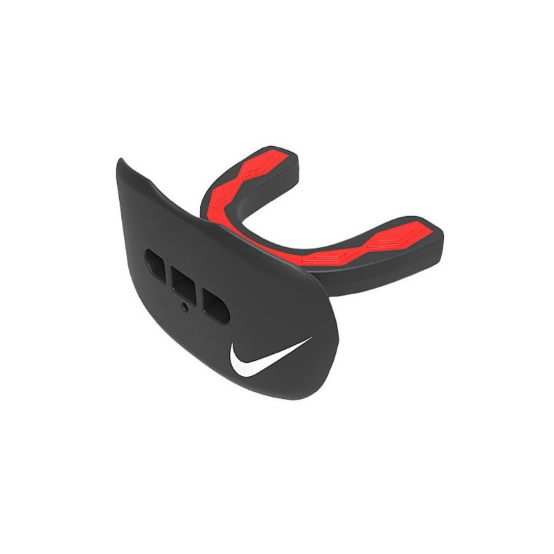 Nike Hyperflow Lip protector mouthguard adulto negro roja con strap﻿